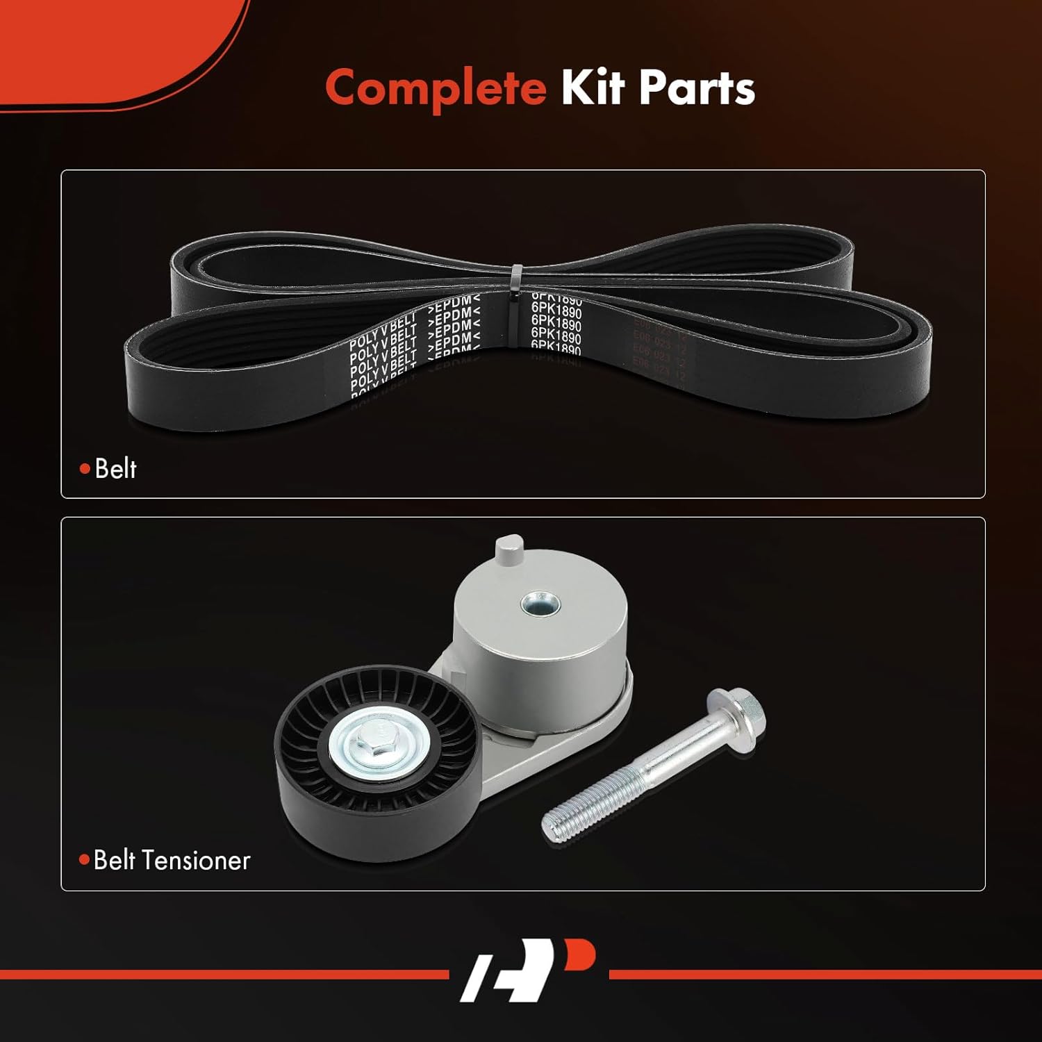 A-Premium Engine Serpentine Belt Drive Kit Compatible with Chevrolet S10 1998-2003 2.2L & GMC Sonoma 1998-2003 2.2L & Isuzu Hombre 1998-2000 2.2L