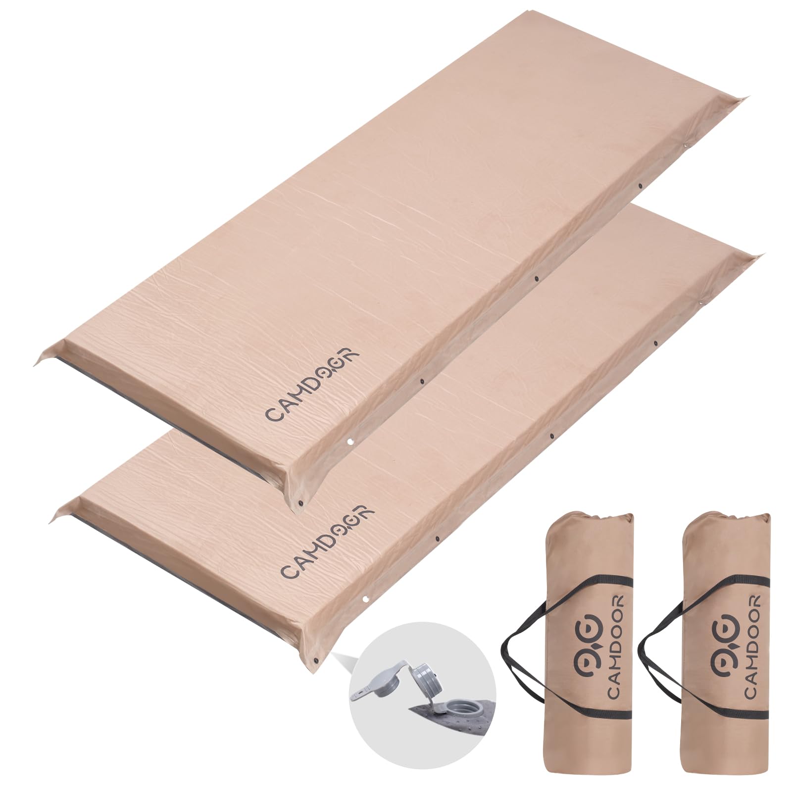 CAMDOOR キャンプ マット エアーマット 厚手 10cm【30秒自動膨張・…