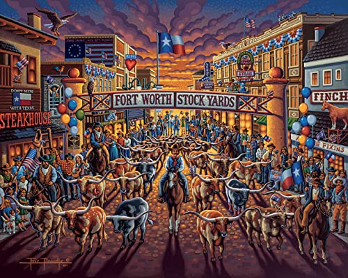Puzzle Dowdle, Fort Worth Stockyards, 500 Piezas miniatura 2