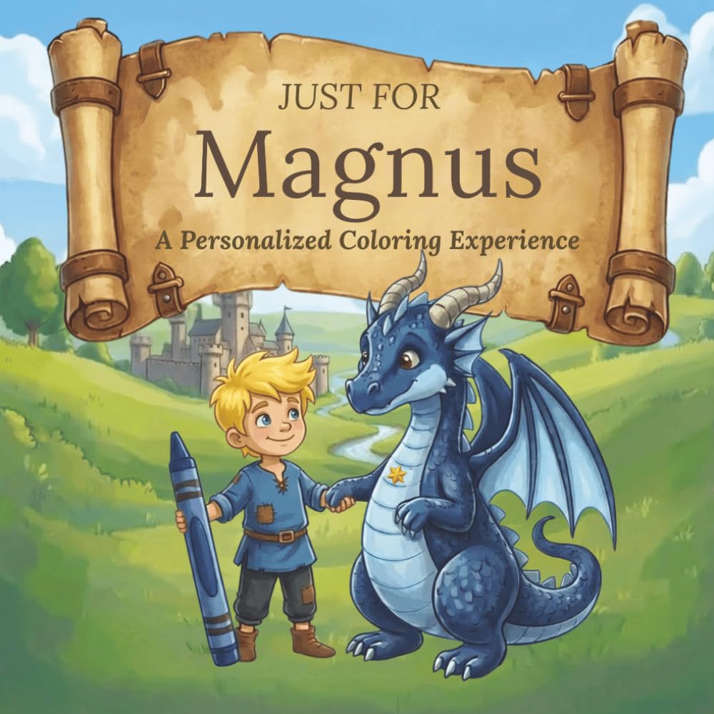 Just for Magnus: A Personalized Coloring Experience: 50 total coloring pages | 28 coloring pages featuring Magnus's name | 22 coloring pages themed for boys (Personalized Coloring Book Series)