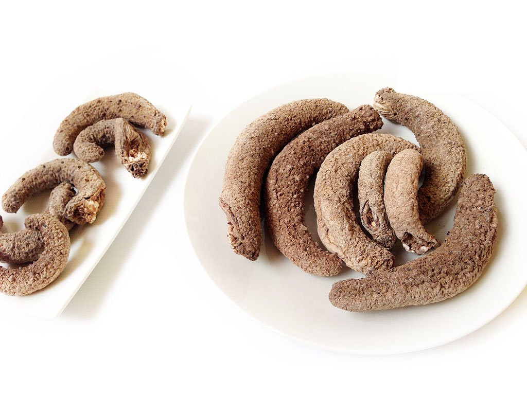 Haishentianxia Alaska Dried Red Sea cucumber 8oz （17-25pcs) 海参天下野生淡干阿拉斯加红参8oz包装 (17-25头)