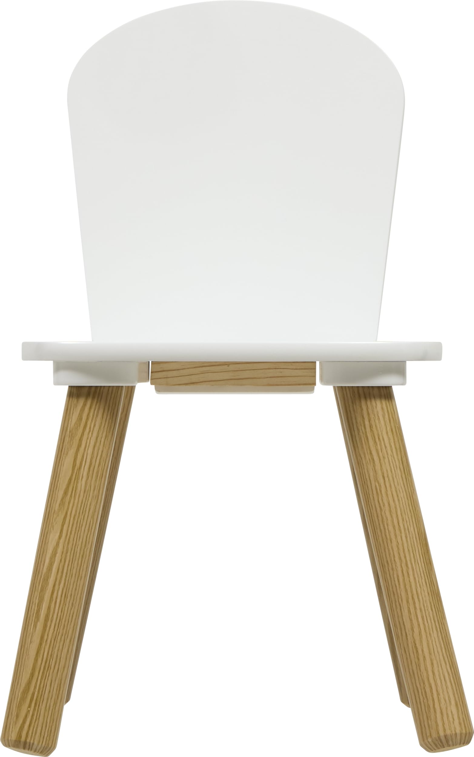 Atmosphera Silla Niño Alex 48x55x85 cm Blanco Madera Clara Estilo Escandinavio Redondeado