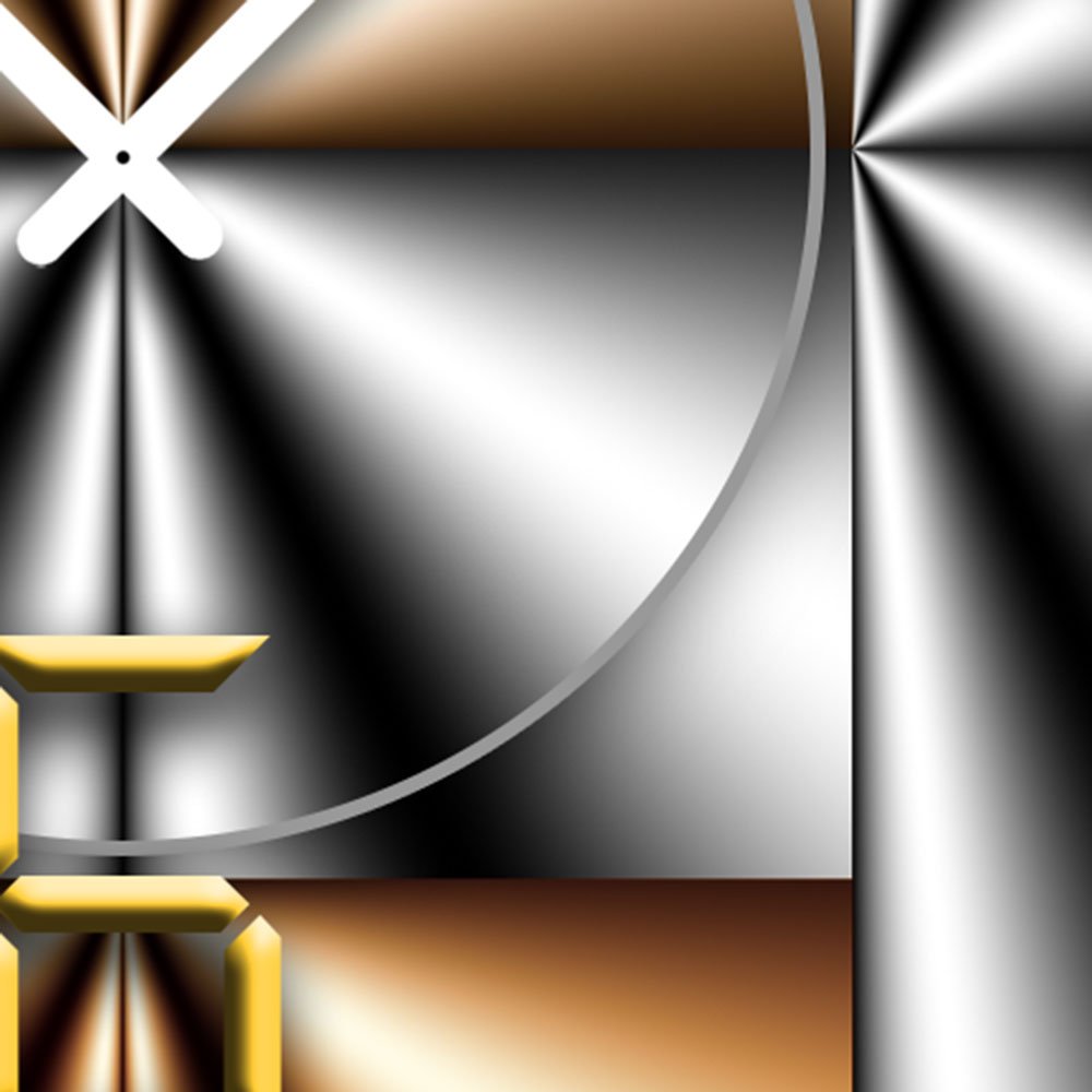 Orologio Da Parete Moderno Abstrakt Metall 3D - Design Unico Senza Ticchettio, Silenzioso, Dimensioni 20x34 Cm - Fatto A Mano In Germania - 2
