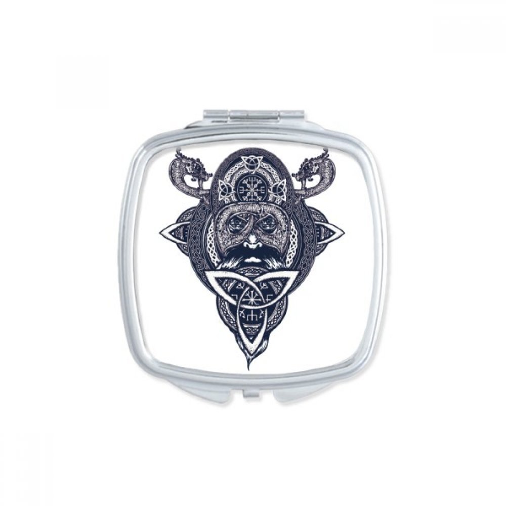 Miroir carré maquillage compact portable contre les reflets flous