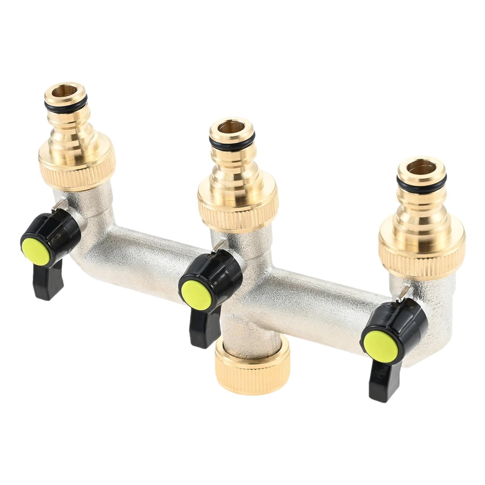 2 uds. Distribuidor de Agua del Grifo conexión válvula 3 vías Rosca 3/4 Pulgadas con válvulas Cierre Individuales distribuidores Adaptador para Grifo, Manguera de Jardín