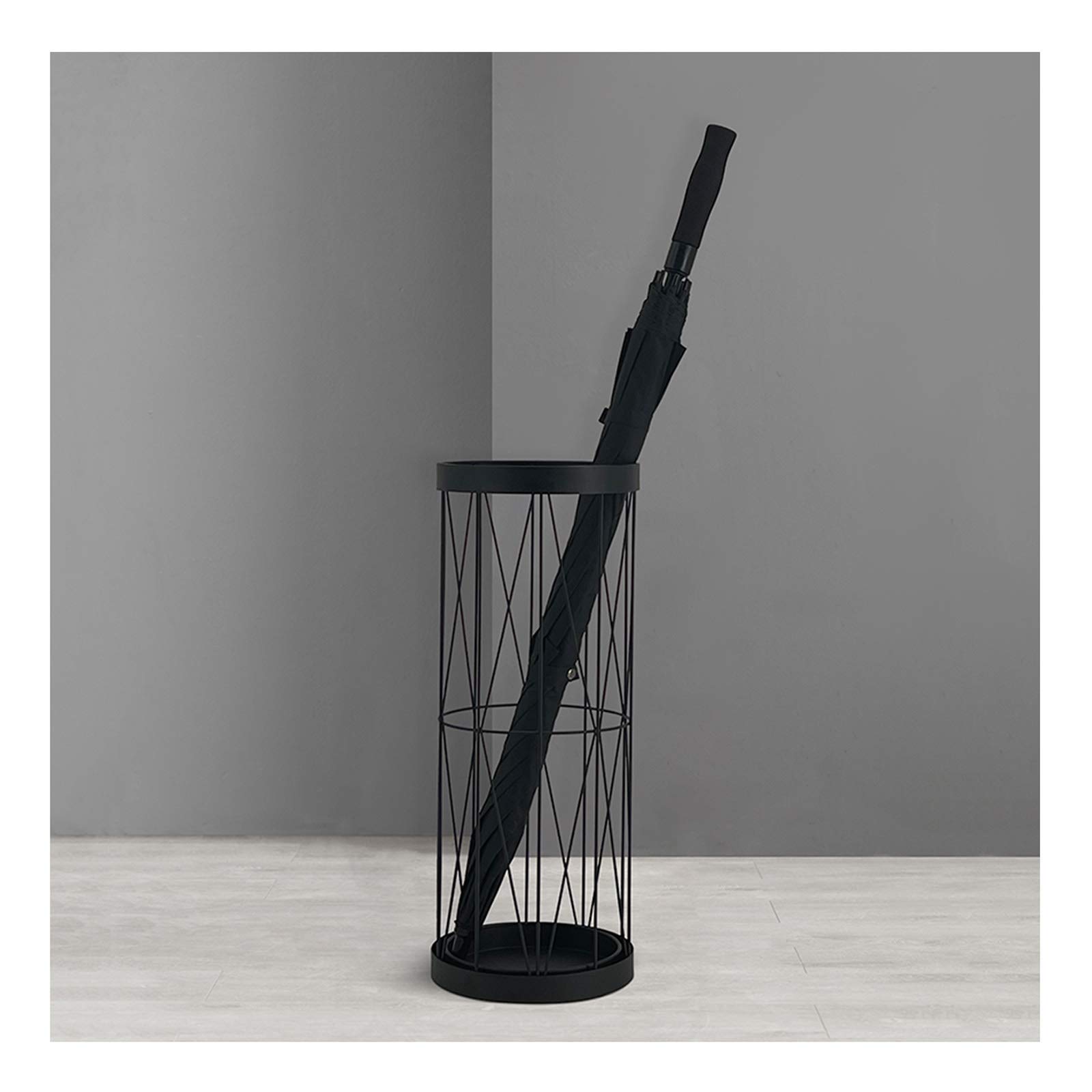 Porte-parapluie en fer forgé Slish au design traditionnel durable