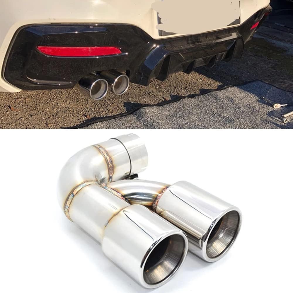 Auto Auspuff Endrohr für BMW 1 Series F20 118i 120i, Verchromte Edelstahl Auspuffrohrspitze Auspuff Schalldämpfer Spitze Schwanz Kehle Auspuffanlage Styling Ersatzzubehör,A/118i