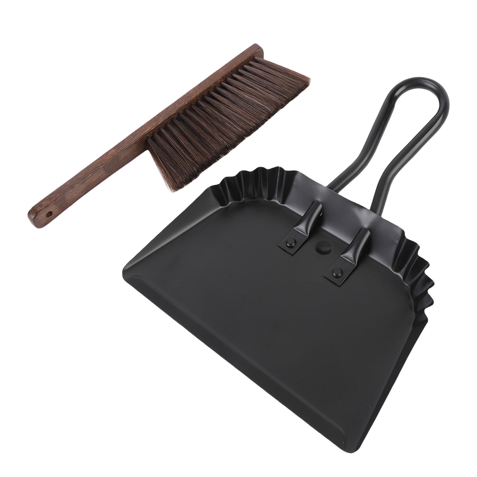 Ensemble Pelle et Brosse haut de gamme en acier inoxydable et hêtre véritable