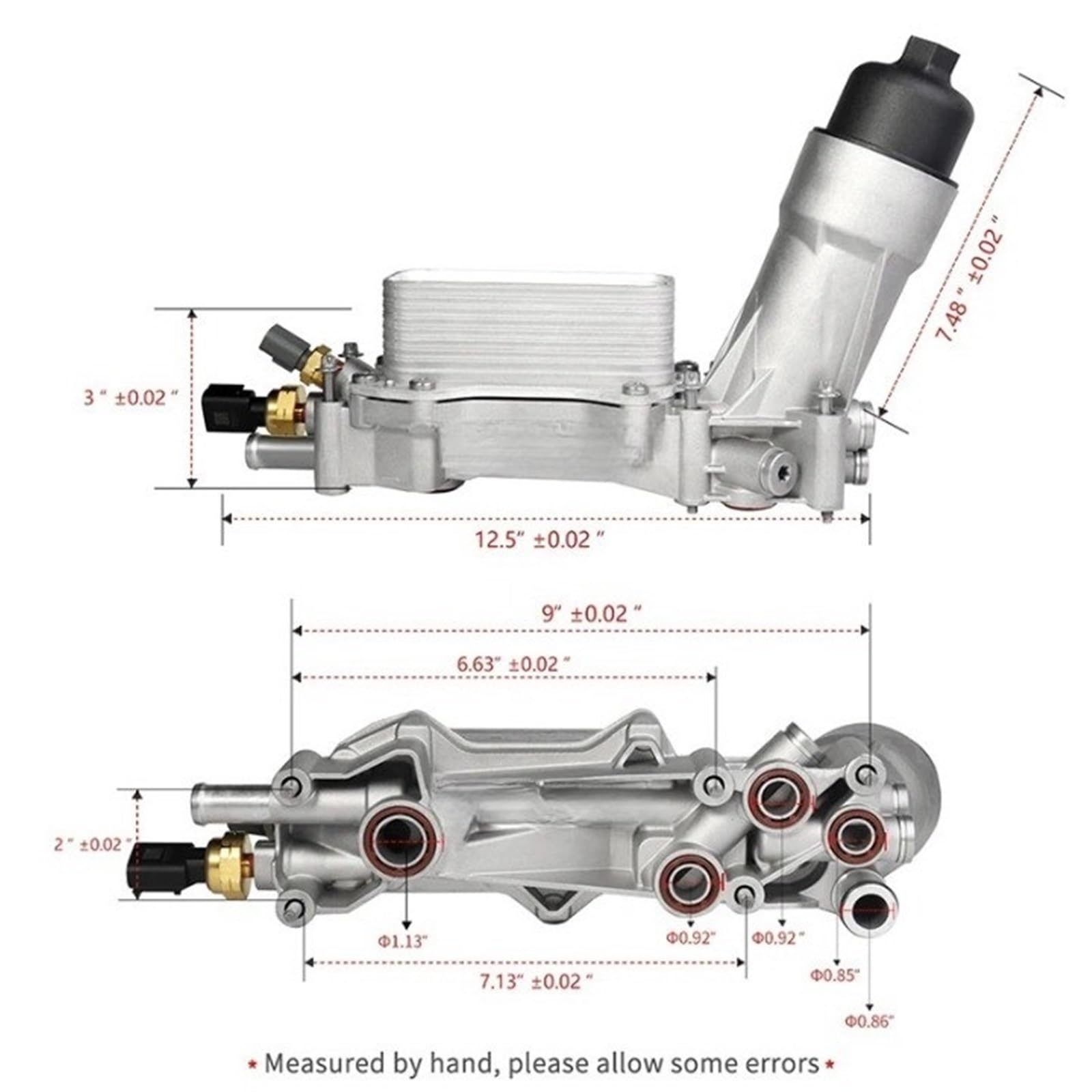 Chłodnica oleju samochodowego Pasuje do Chrysler 300 200 Jeep Cherokee Wrangler Dodge 3.6L 68310865AB Aluminiowa chłodnica oleju Płyta chłodząca