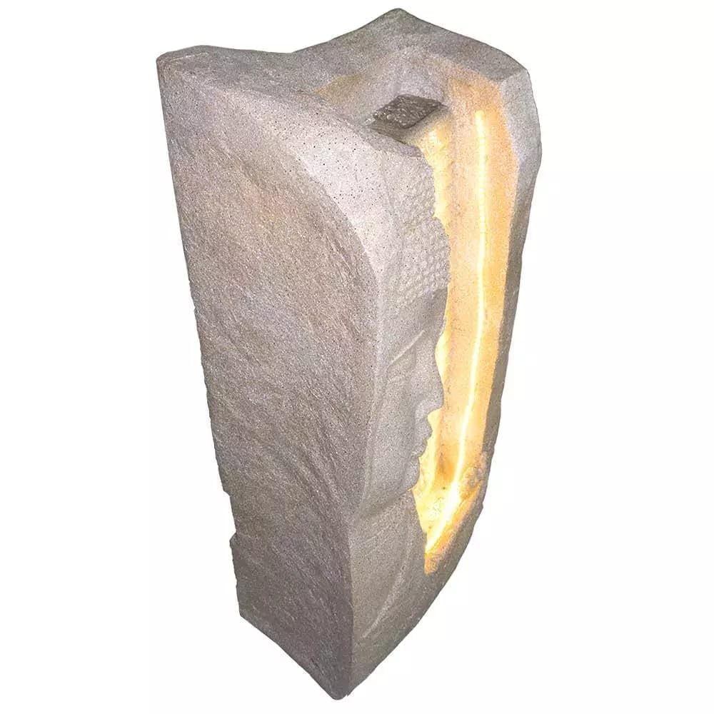 Buddha Statue Decorative Water Fountains for Outdoor & Indoor, Living Room,Office,Garden Table top Waterfall Indoor (3.5 ft Height) (Beige)-image-43