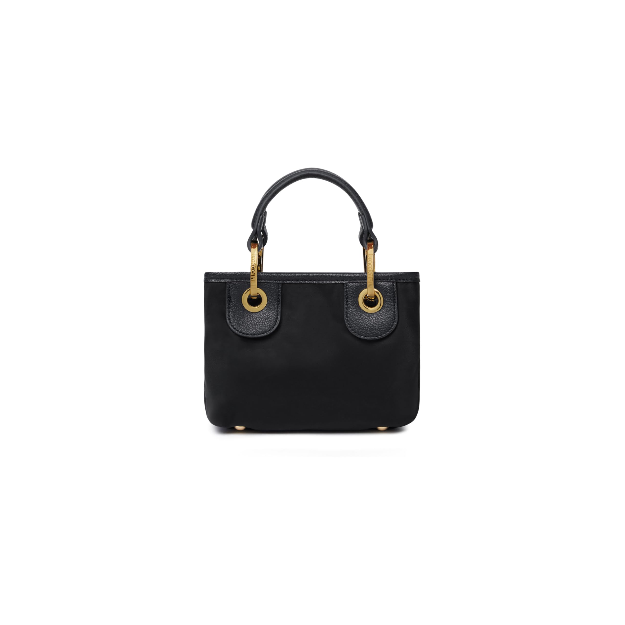 Braccialini Beth Strass Borsa a mano di piccole dimensioni con doppi manici, chiusura con clip e tracolla in nastro logato rimovibile e regolabile che ne permette la doppia portabilità. All'interno