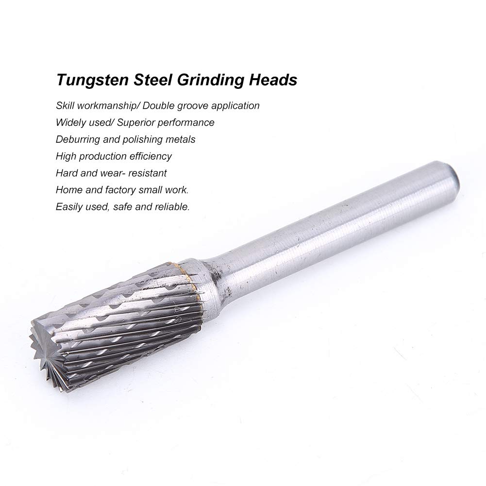Juego de 8 fresas de carburo de tungsteno, limas rotativas de doble corte, cabezales de molienda de acero de tungsteno de doble corte, herramientas rotativas para tallar