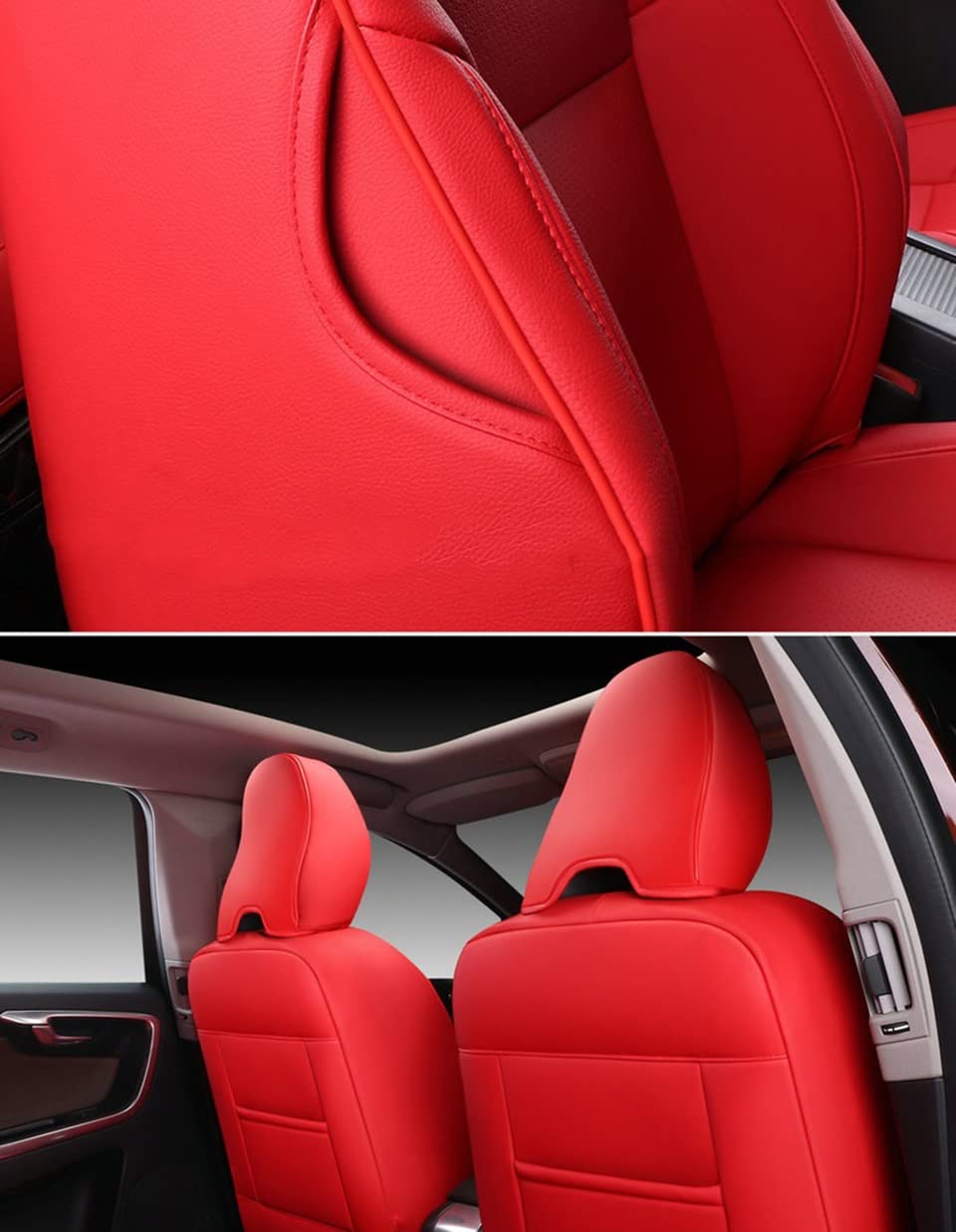 Stoelhoezen Auto Stoelhoezen Voor Volvo XC60 XC90 S90 S60 XC40 Luxe Volledige Set Automotive Interieur: (Color : Beige
