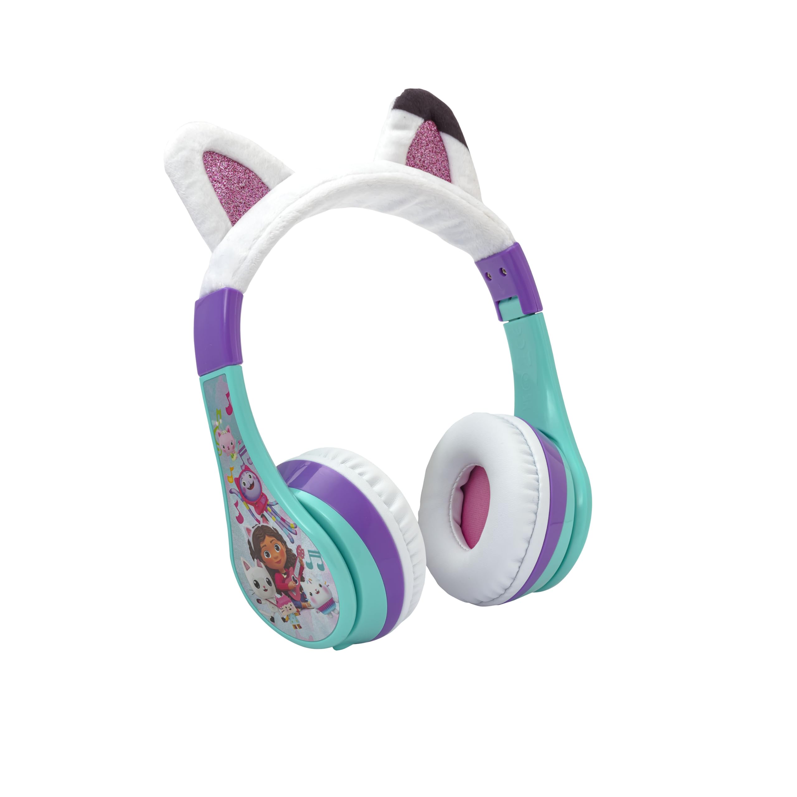 eKids Gabbys Dollhouse Kids Wireless Headphones for Kids, Bluetooth Headphones with Microphone Includes Aux Cord, Kids Headphones for School, Home, or Travel-image-8