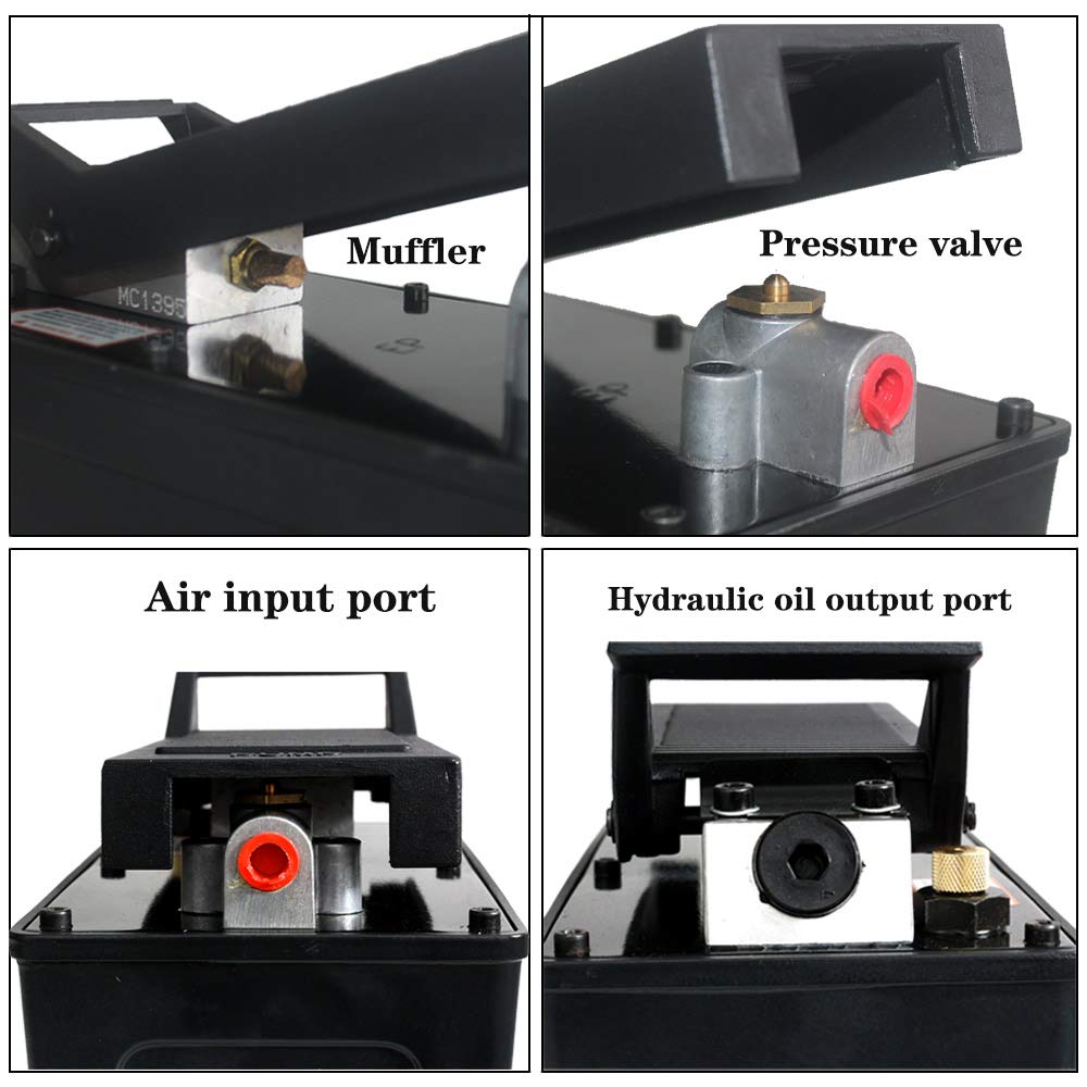 Buy BESTOOL Air Hydraulic Pump 10,000 PSI Air Hydraulic Foot Pump 1/2
