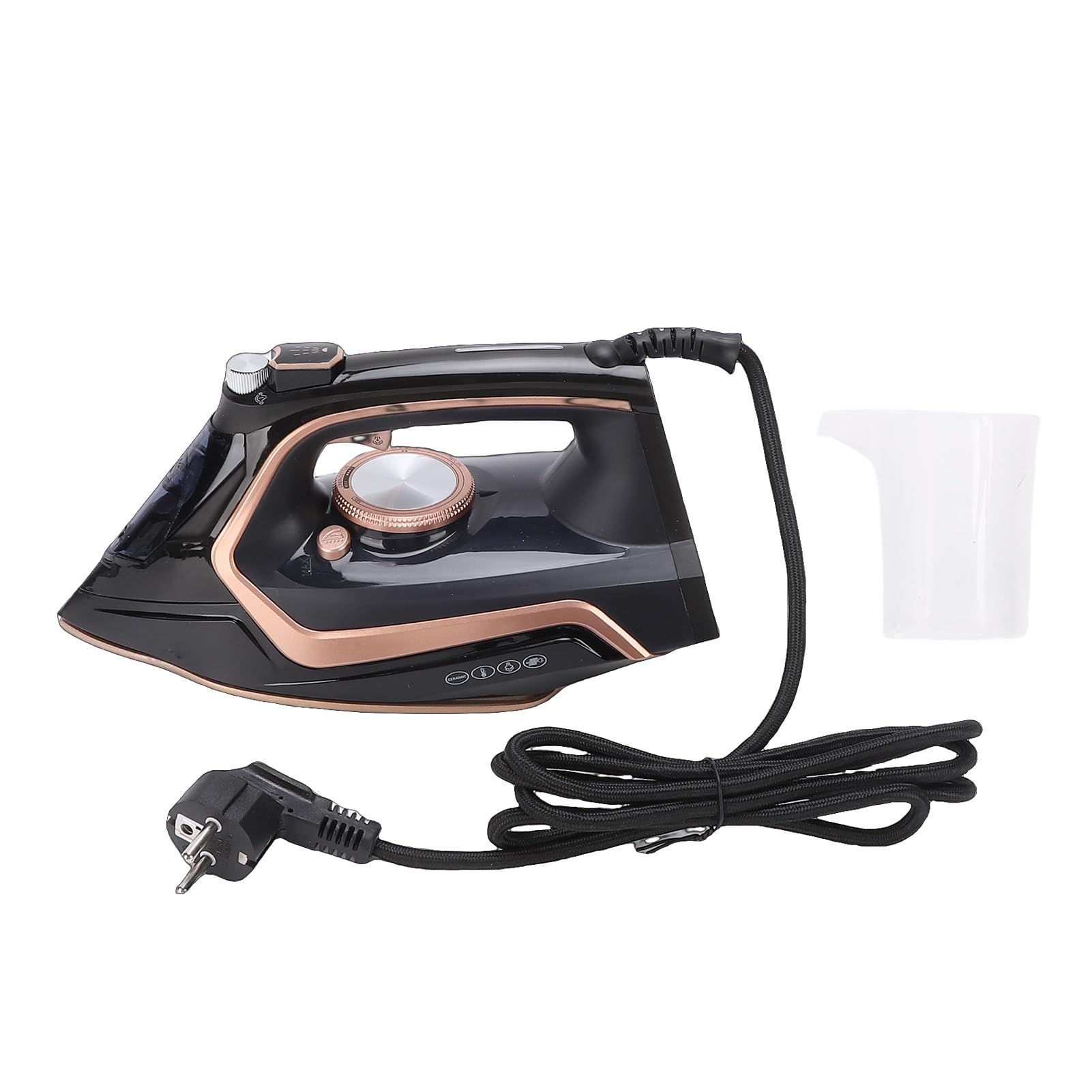 Topiky Plancha de Portátil de 2200 W con Tanque de Agua, Plancha de Ropa Eléctrica de Vertical para Viajes a Casa, Potente de y Seco de 2200 W con Punta Precisa, Gran Capacidad de 250 Ml, (Enchufe