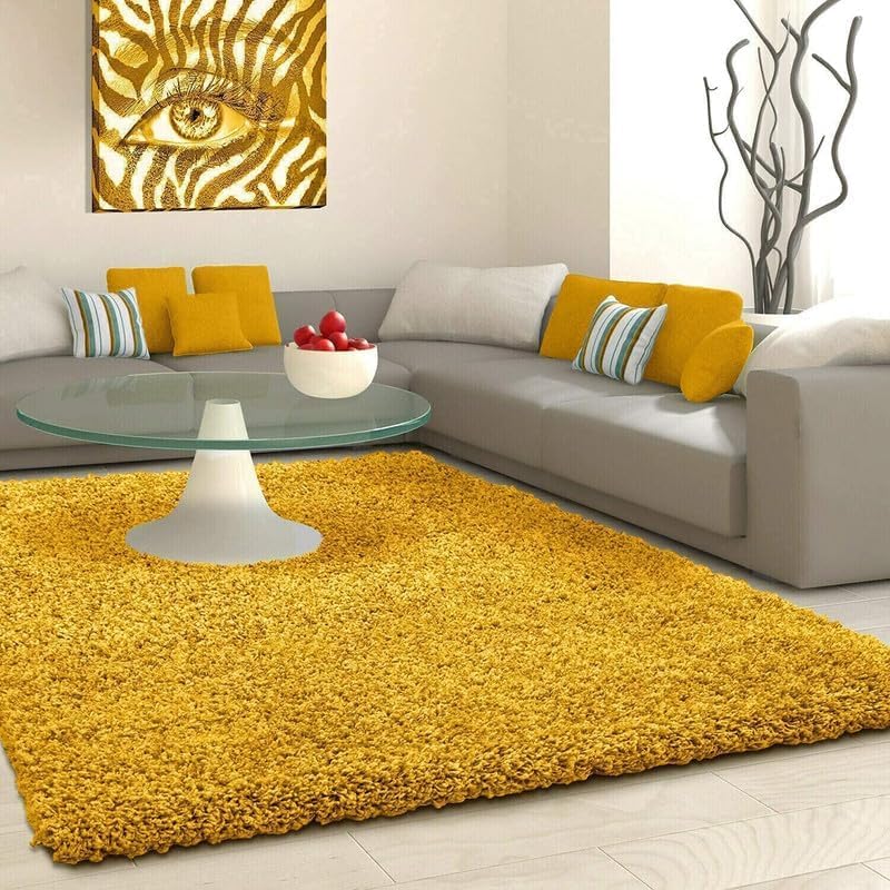 Image of Carpet for Hall | Carpet for Living Room |3X5 FEET Rugs for Bedroom | Carpet | Rug for Living Room | Carpet & Rugs for Home Decor | Carpet for Bedroom Floor (Yellow)