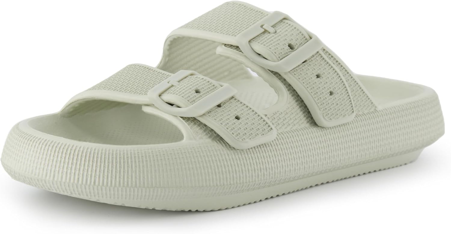 CUSHIONAIRE Women's Fame recovery cloud slide with +Comfort