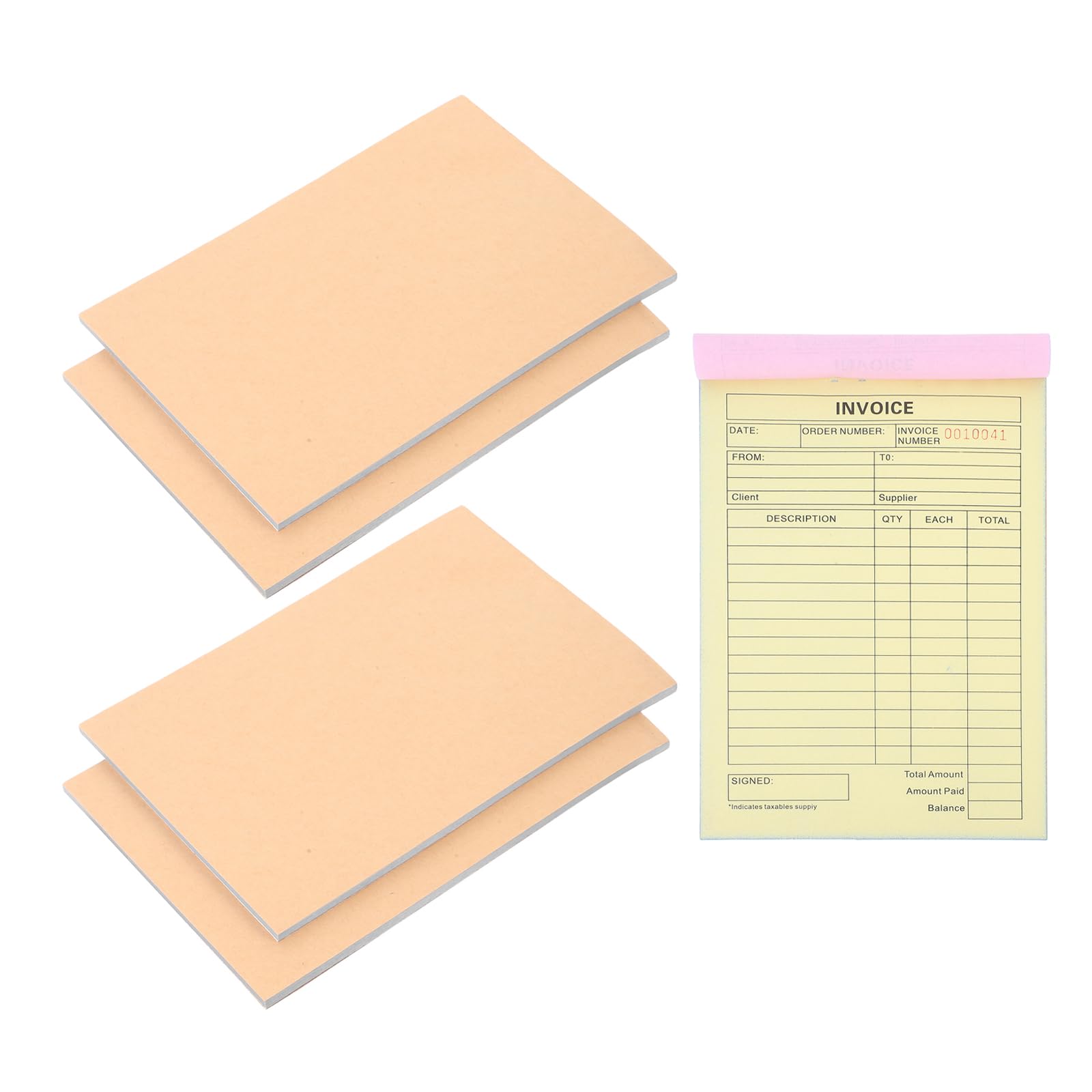 Talonario de recibos 3 partes copias claras papel autocopiativo para pedidos comerciales 5 uds 8