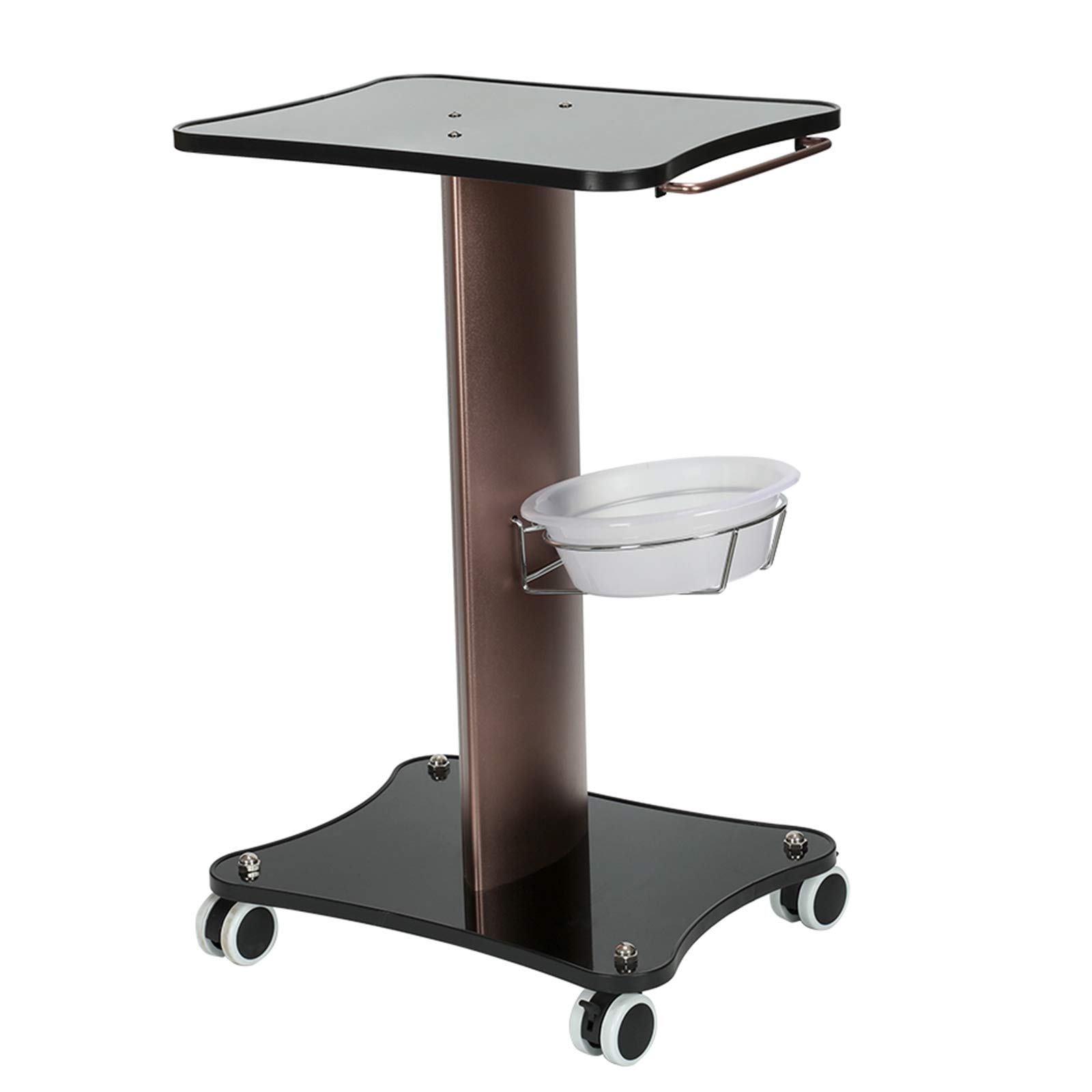 asdchZen Utility Cart Organizer Storage Trolley Service Cart Black Beauty Instrument Cart, Utility Trolley With Handle & Locking Wheels, Spa Maintenance Equipment Tool