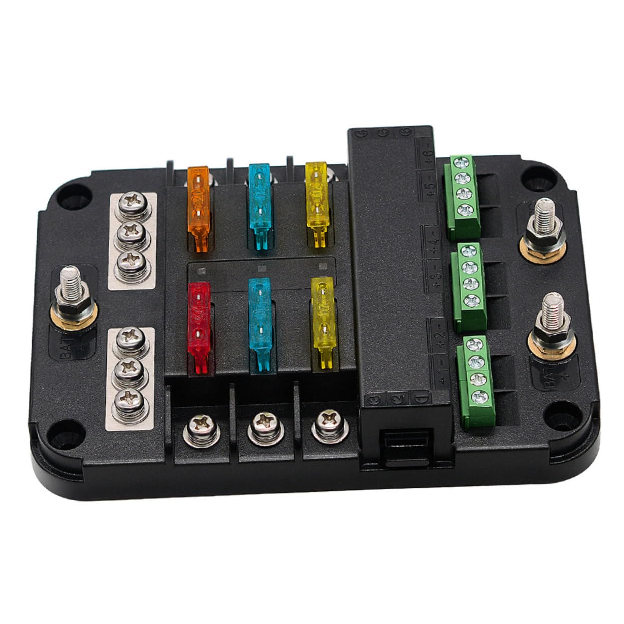 Cabilock Boat Fuse Panel 10v-24v Marine Circuit Breaker Fuse Block for Boat Rv Car Bus