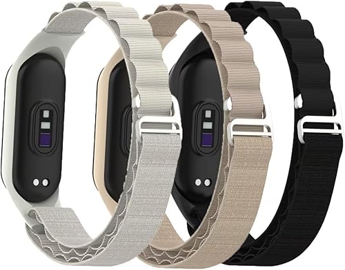 T-BLUER Pulsera compatible con Xiaomi Mi Band 7Mi Band 6Mi Band 5Mi Band 4Mi Band 3 correa deportiva de nailon elástica accesorios para Mi Band