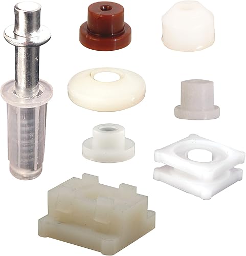 Prime-Line N 7539 Kit de reparación de pivote y tapa de puerta doble, base de plástico que se adapta a 3/8 pulgadas de diámetro, 7 pares surtidos de