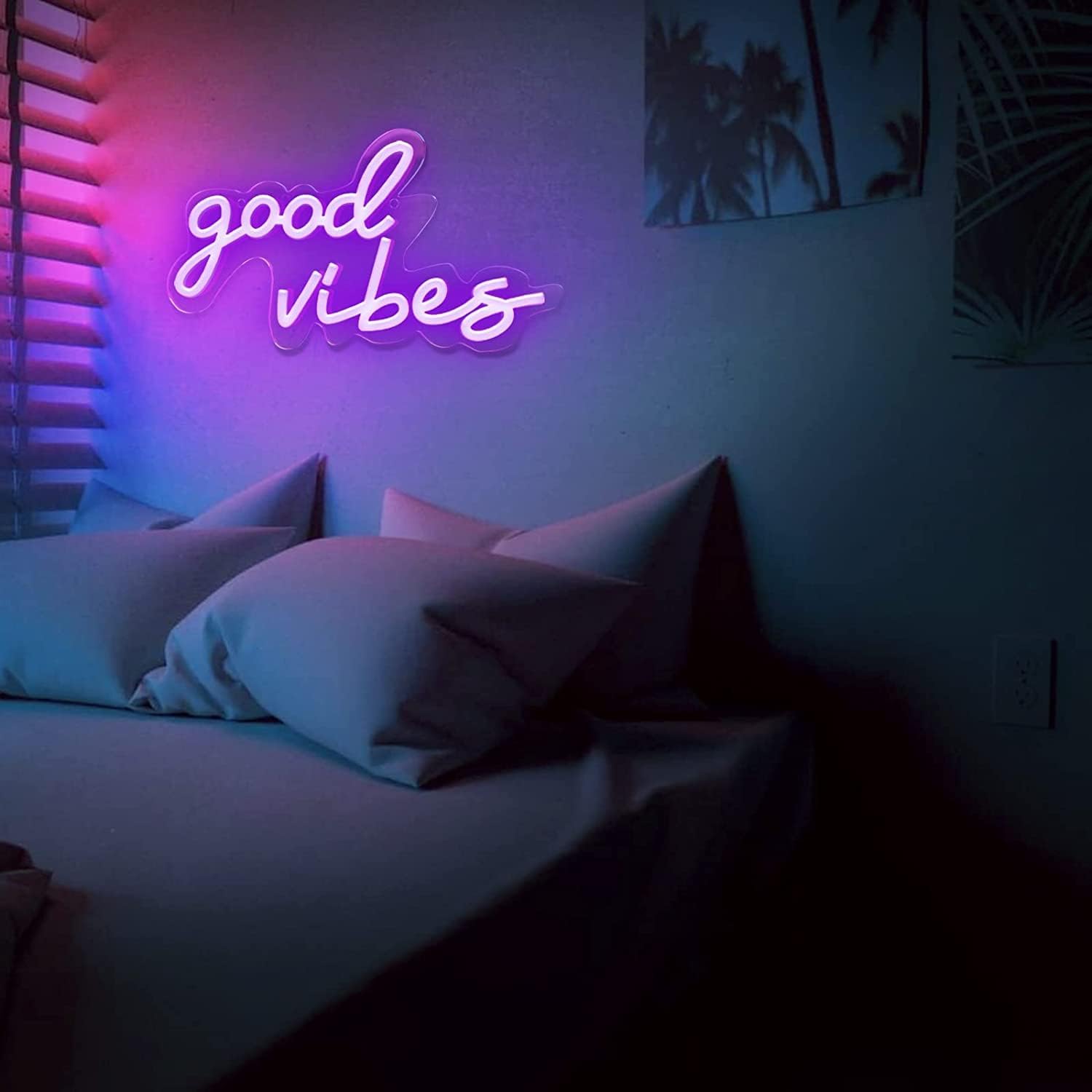 SOLIDEE Neon Schild Neon Sign mit Acrylsockel Angetrieben durch USB Dekorative leuchtreklame für Schlafzimmer Bars Clubs Festivals Partys（Violett）