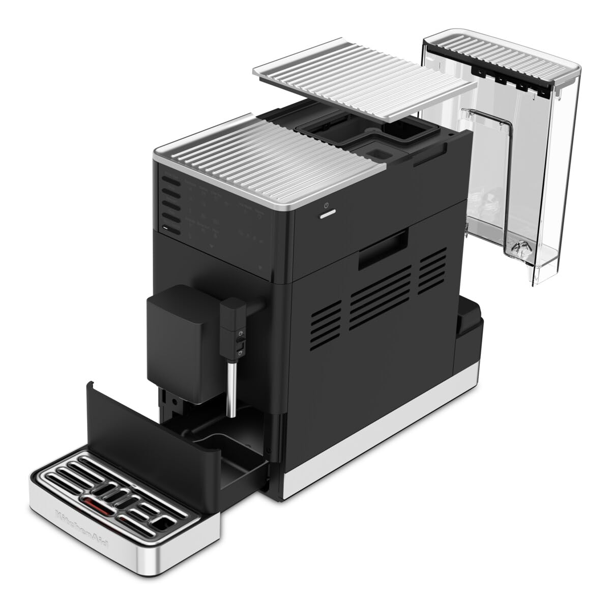 KitchenAid KF2 Kaffeevollautomat 5KES8452 mit Iced Coffee-Funktion, IntelliGrind-Mahlwerk, Panarello-Dampfdüse, LED-Display, 15-18 Bar, Matt Schwarz | Iced Coffee-Funktion, IntelliGrind-Mahlwerk, Panarello-Dampfdüse, LED-Display, 15-18 Bar