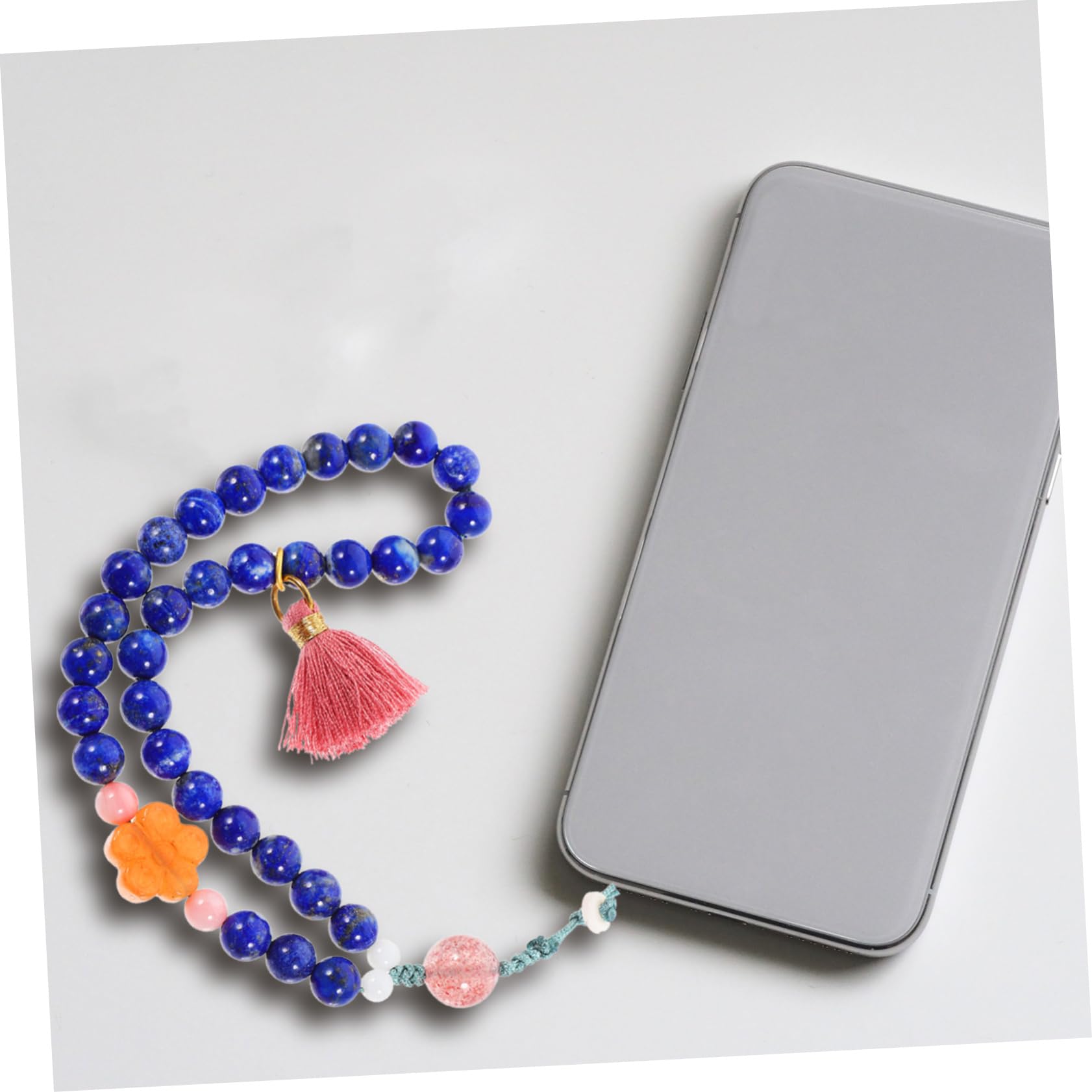 UKCOCO catena di telefonia mobile cinturino per braccialetto per cellulare polso tallone accessori tablet accessori per tablet cordino per telefono retrò cinghia per cellulare rosa