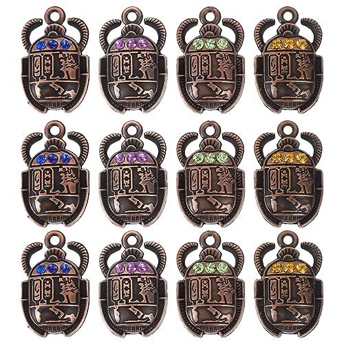 Scarabée égyptienne vintage Abaodam en simili cuir léger pour éviter les colliers trop lourds