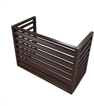 Outdoor unit mini split air conditioner cover, Freestanding Louvered Space Divider, Outdoor Air Conditioning Cover Decorative Privacy Screen, sturdy and durable, noise reduction, suitable for garden