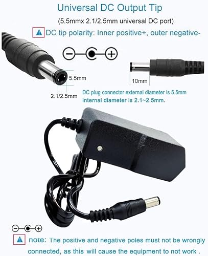 Miniatura 5 de Adaptador de fuente de alimentación de 5V 2A DC 10W ACDC Adaptador de enchufe de pared 100V-240V AC a DC 5 voltios 2Amp 1Amp Cable de alimentación