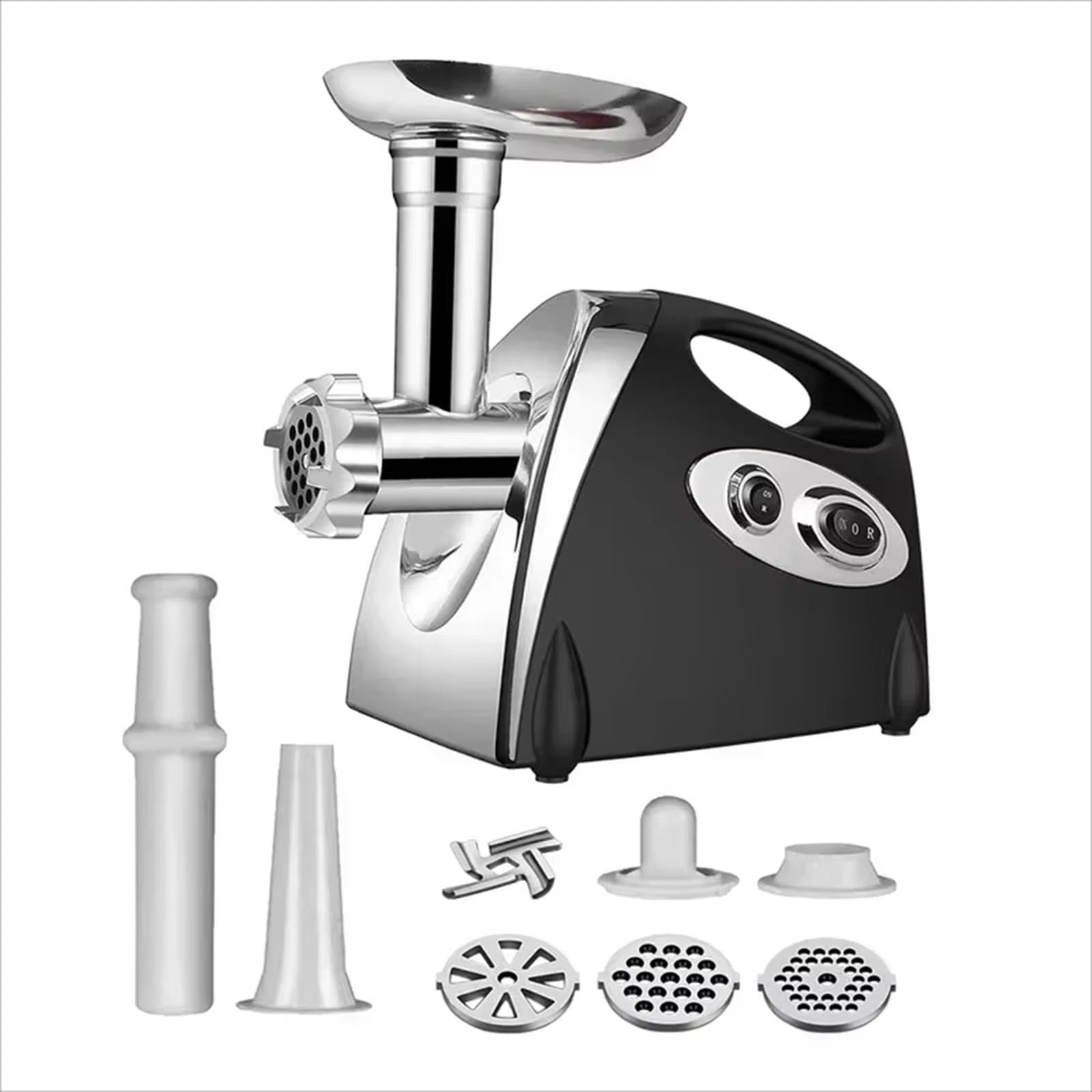 FHRKA Electric Meat Grinder, 2800W Max Powerful Meat Grinder, Heavy Duty Meat Mincer Sausage Grinder with 3 Different Cutting Plates (Black)