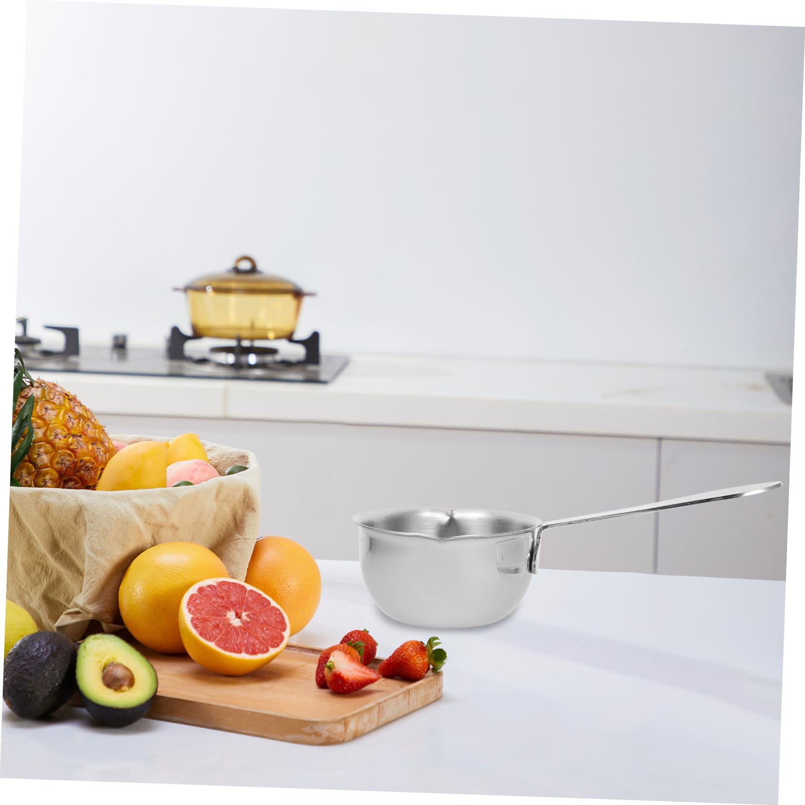 Mikinona Mini Hot Oil Pan for Cooking Stainless Steel Butter Warmer Saucepan Stovetop