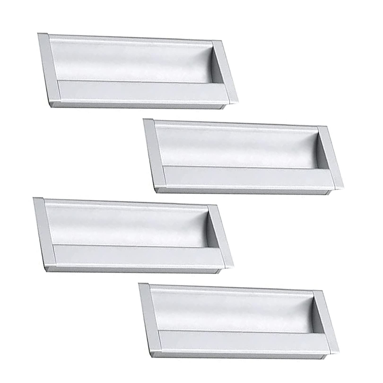 Maniglia Da Incasso GTV B226 Quadrata, A Filo Muro, In Lega ZnAl, Lato 40,5 Mm, Per Ante Scorrevoli E Cassetti, Alluminio