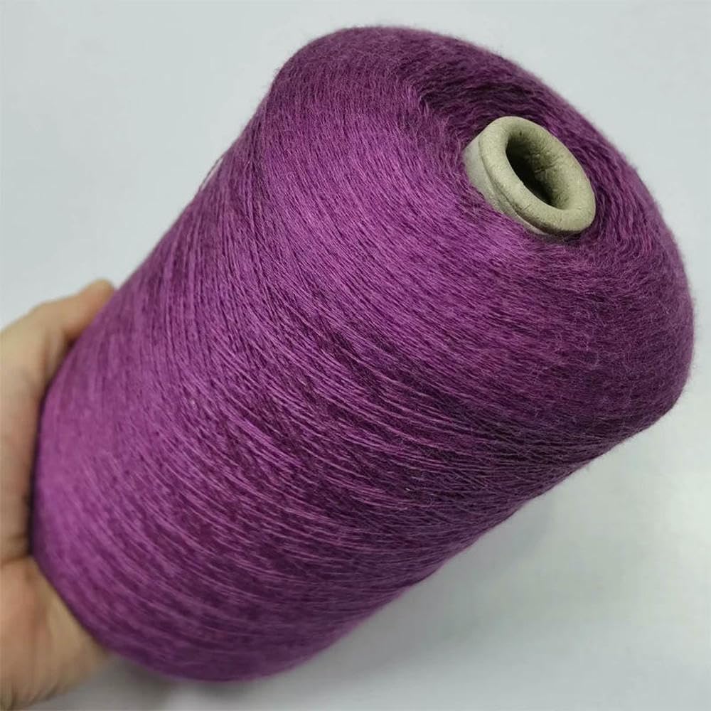 Filato di Lana 100% da 500 g, Filato Sottile Lavorato a Mano all'Uncinetto, Filato di Lana Morbida, Filato Fai da Te Fatto a Mano, Materiale per Sciarpa e Scialle, 1000 m