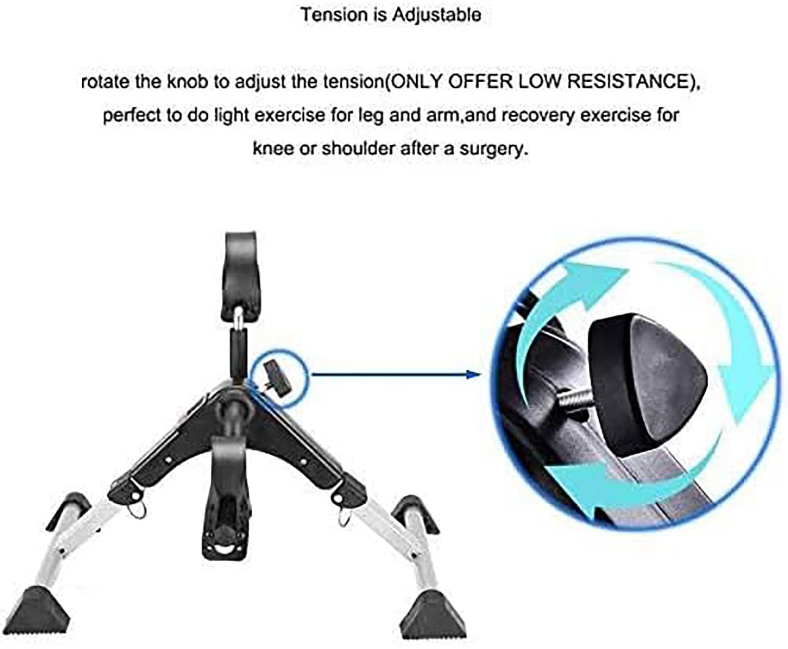 Mini rower treningowy, przenośny domowy pedał do ćwiczeń, siłownia, nogi, ramię, z wyświetlaczem cyfrowym, sprzęt rowerowy do domu, biura, osób starszych, fitness