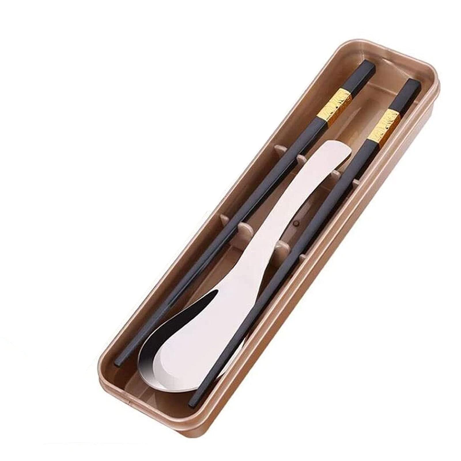 Bacchette, Bacchette Cinesi Lavabili 304 tacchette in Acciaio Inossidabile Cucchiaio, Bacchette in Lega, Bacchette for Posate Portatili da Viaggio in 2 Pezzi