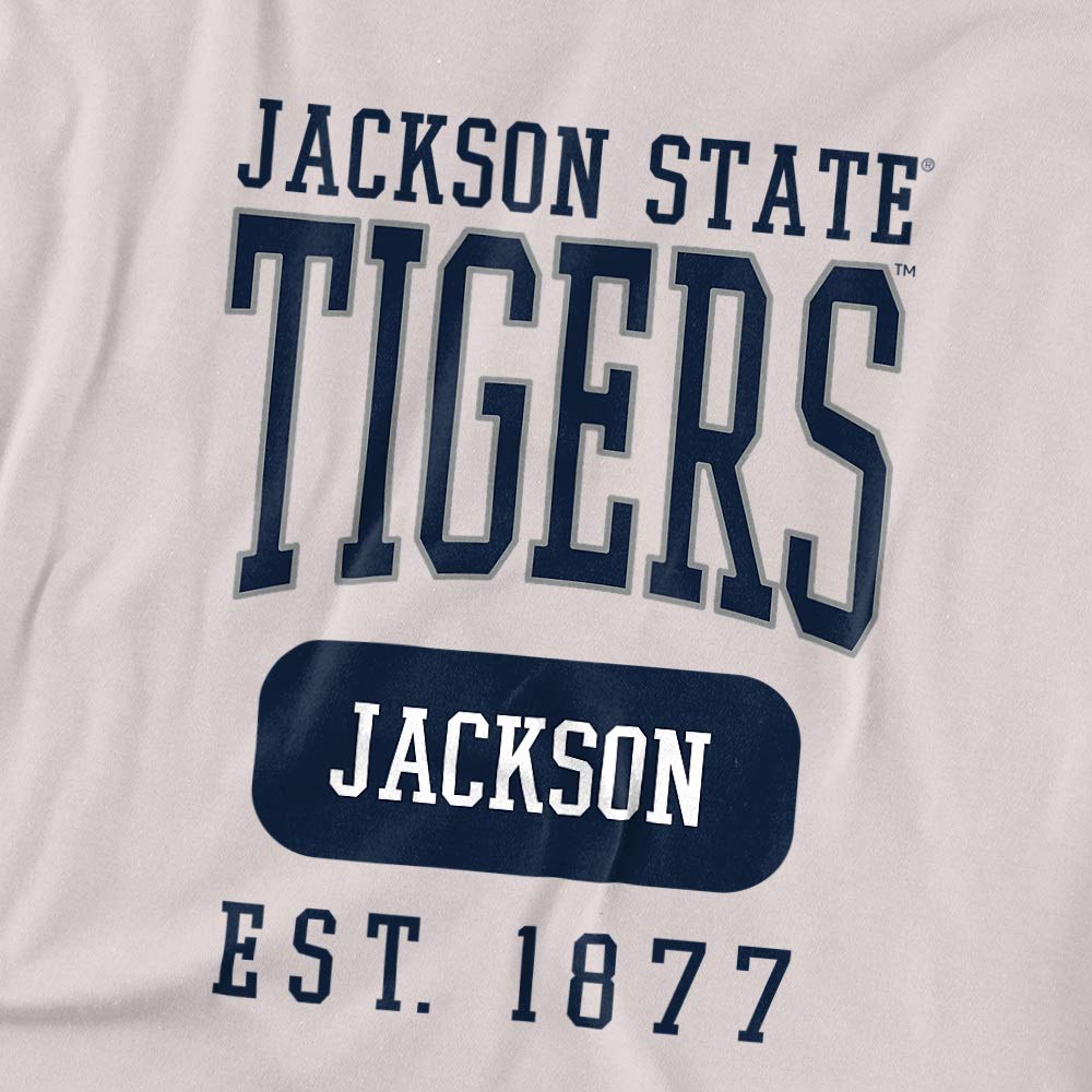 Jackson State University Official Founded Date Unisex Adult T-Shirt, Silver, Large