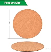 Vista 2 de Platillos redondos de corcho y plástico de 4 pulgadas para plantas, juego de 6 para jardinería, ollas y sartenes calientes