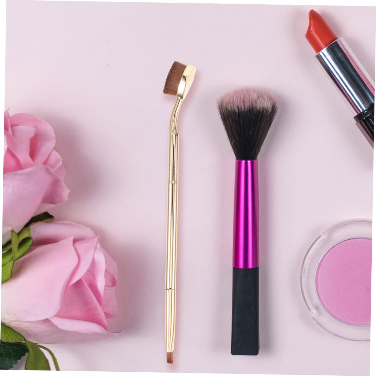 Set Di 4 Pennelli Per Il Trucco Pennello Per Sopracciglia Piccolo Pennello Angolato Pennello Cosmetico Per Donna 4 Pezzi*4