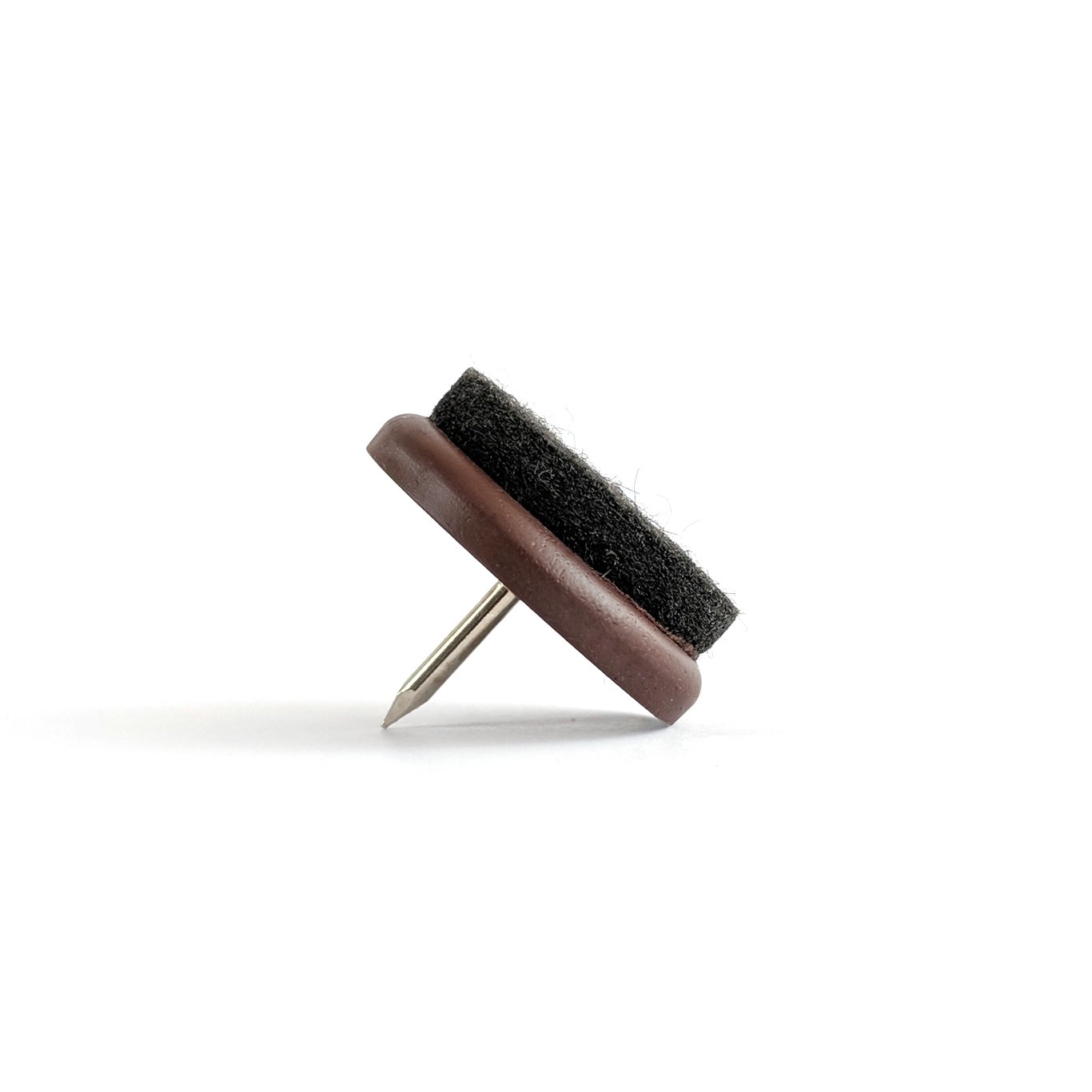 Keay Vital Parts Brown Furniture Glides. Felt Pads With Nail, Quality Floor Protectors - Made In Germany (, 32Mm Diameter, Pack Of 24)