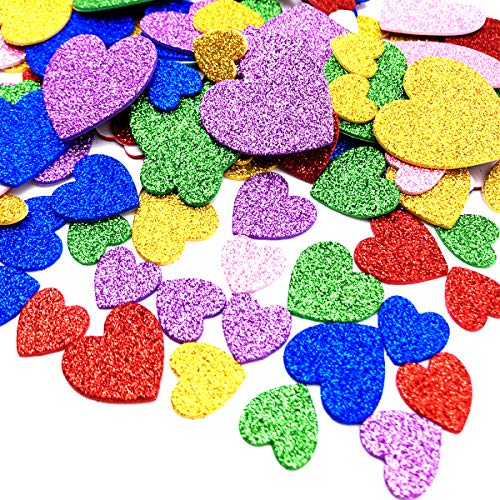 240 Pcs Glitter Heart Stickers Valentines Day...