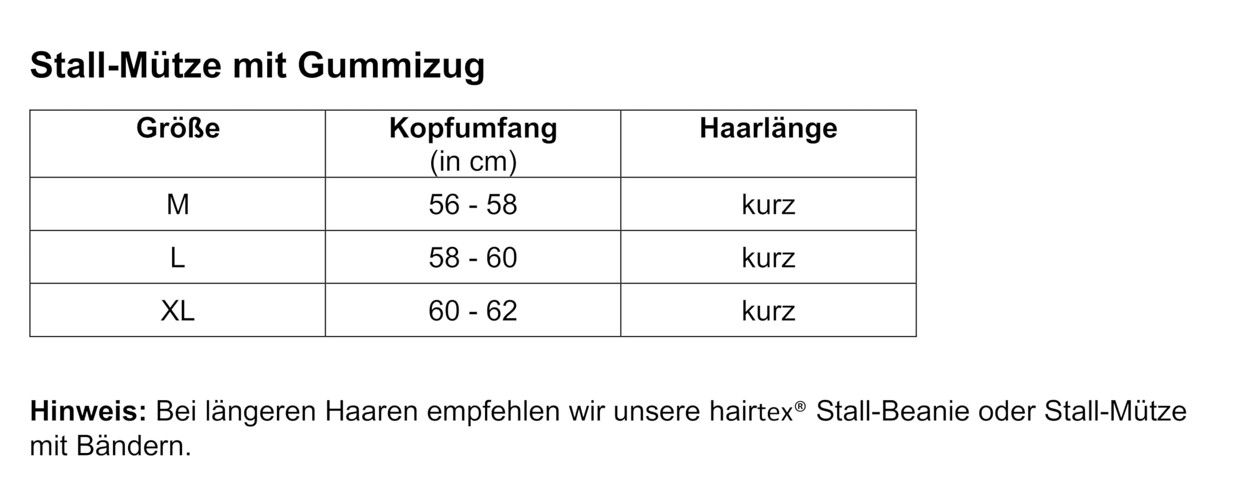 Stall-Mütze mit Gummizug - Geruchsschutz, Wasserabweisend