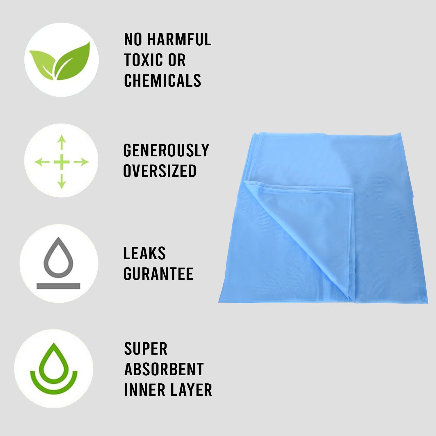 Aqbah Waterproof Plastic Mattress Protection Sheet for Baby and Adult Bed (Size 6X7 ft Blue) - Image 4 thumbnail