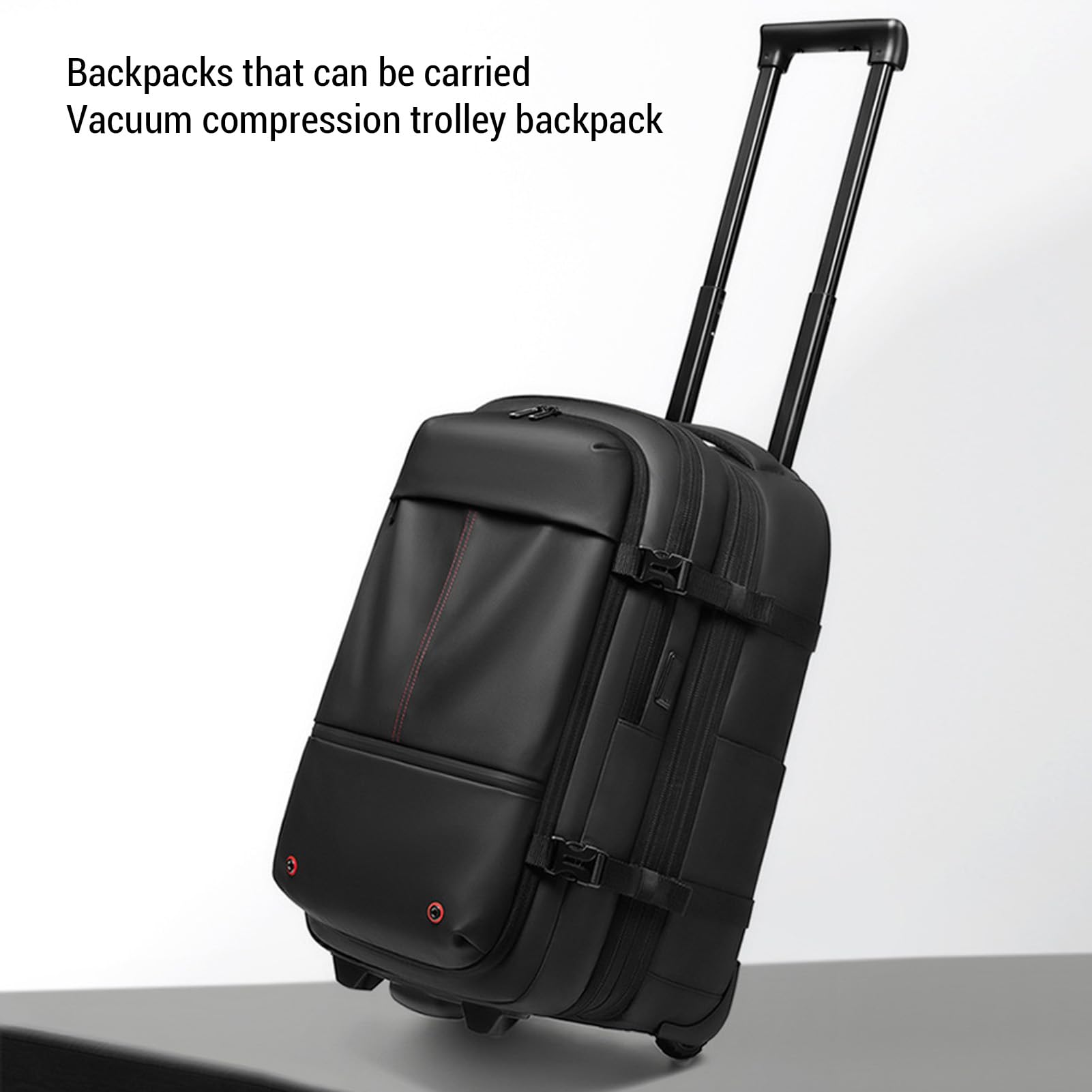 CHICIRIS Sac à Dos de Compression Sous Vide de 60 L, Système de Compression D'air Extensible, Sac de avec Port de Chargement USB de Type C pour Voyage, Camping, Randonnée,