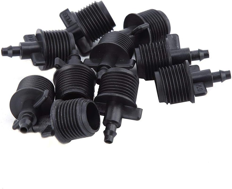 10Pcs 1/2inch Barb Tubing Adapter for 4/7mm Drip Irrigation Capillary Tubing Hose Accessory