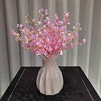 SWEXURY 16PCS Crystal Acrylic Artificial Flower Bouquets - Handmade Beaded Baby's Breath for Wedding Party Home Decor