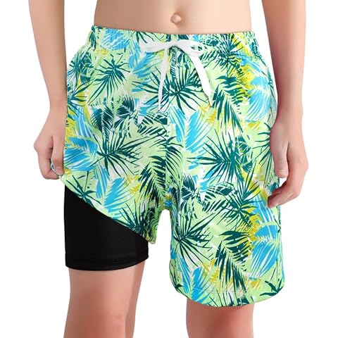 XiaoMoSha Boys Hawaiian Swim Trunks Cover